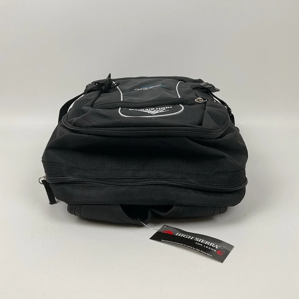 High Sierra Black Laptop Backpack Azek Logo Travel Work‎ School Bag New